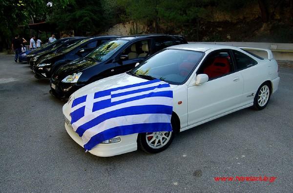 EDM Integra type-r with Greek flag