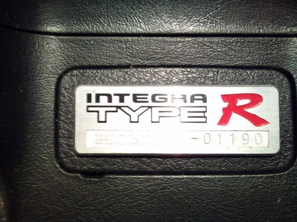 1998 EDM Integra Type-R badge number