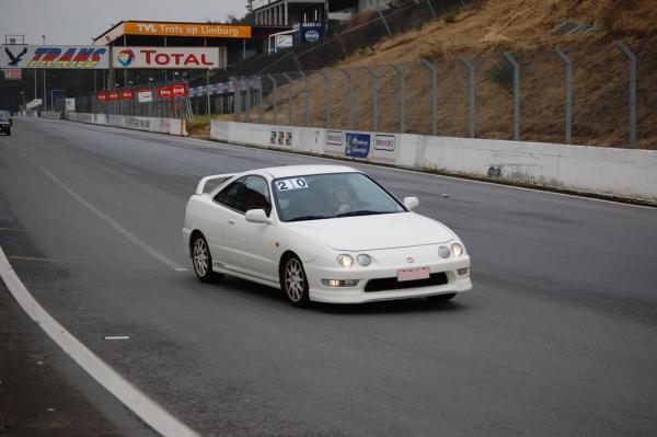 1998 championship white Integra Type-r at the race track