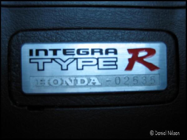 EDM Integra Type R interior console badge