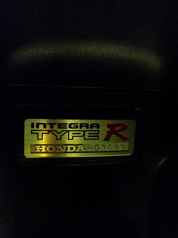 EDM Integra Type R interior console badge