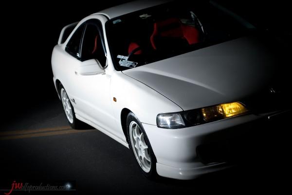 96 spec JDM Honda Integra Type R at night