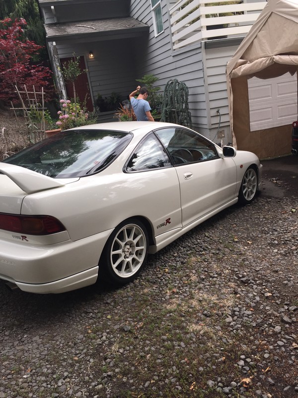 96 JDM Honda Integra Type-R side after re-paint