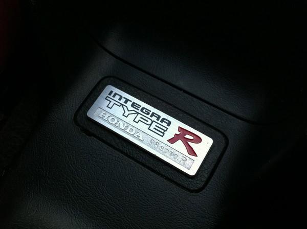 98-SpecR JDM Integra Type-r interior badge