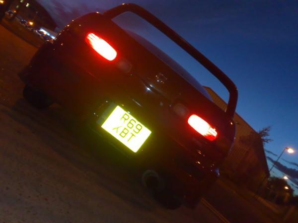 JDM Red Integra Type-R back end at night