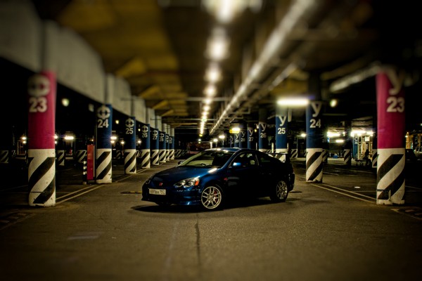 JDM DC5 Integra Type R in the parking garage