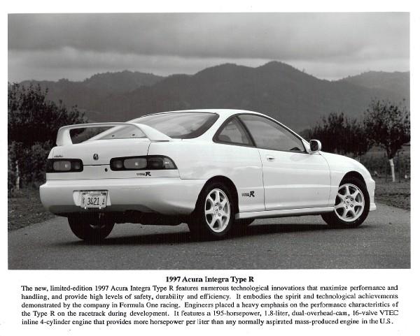 1997 Acura Integra Type-R Press Vehicle Back