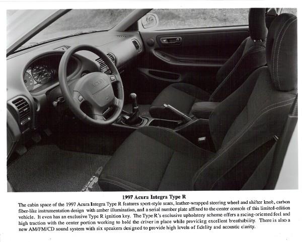 1997 Acura ITR Press Vehicle Interior	
