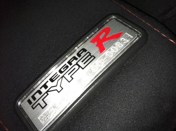 2000 Acura Integra Type-R armrest badge