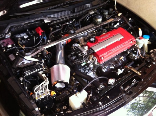 2000 Acura Integra Type-R engine bay with intake
