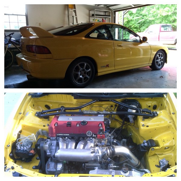 Phoenix Yellow 2000 Acura Integra Type-R modified