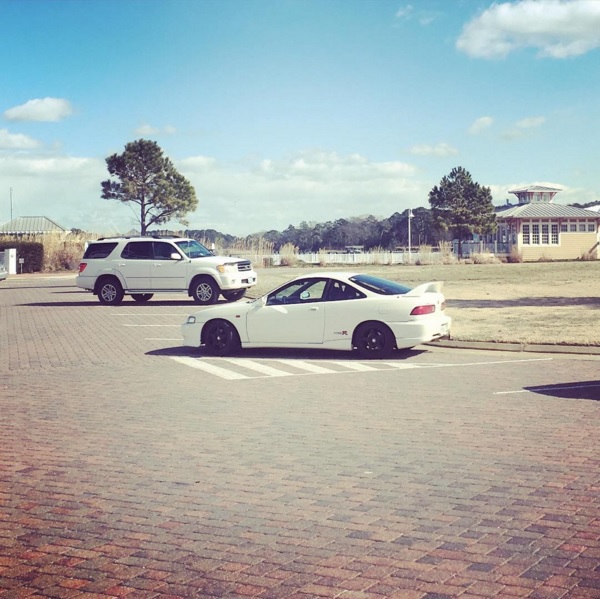 1997 Championship White Acura Integra Type-R optional sideskirts and rear valance