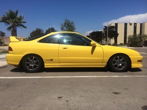 Phoenix Yellow 2000 Integra Type-R blue sky