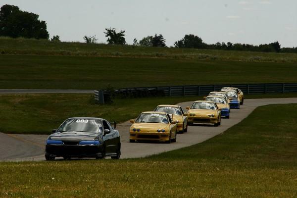 Integra Type-R's at the track during expo