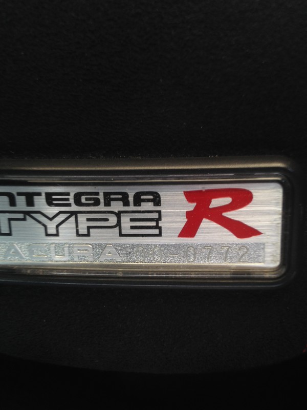 2000 Canadian Integra Type-R interior badge