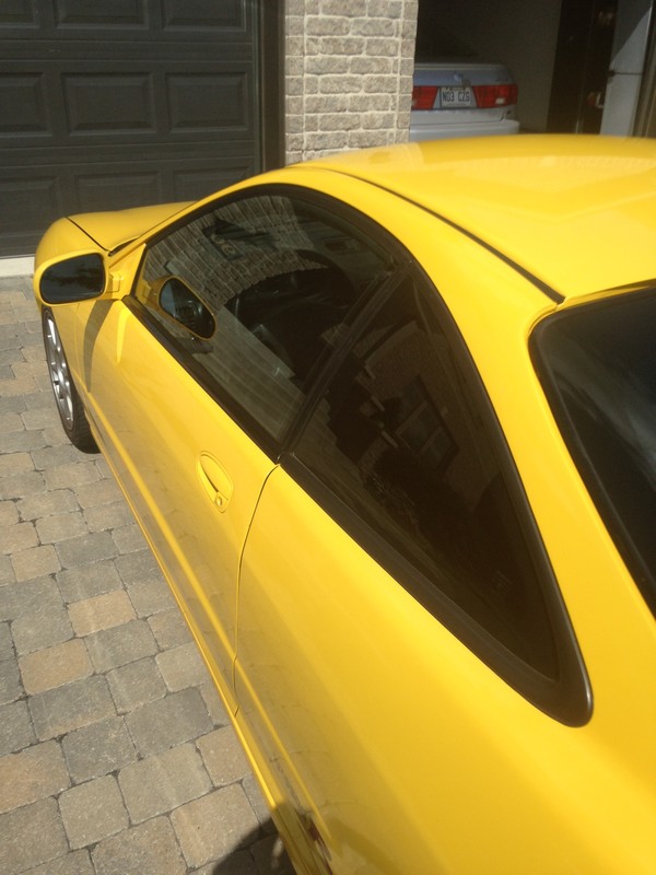 2000 Phoenix Yellow Canadian Integra Type-R drivers side tint