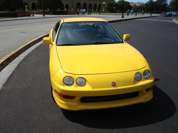 Phoenix Yellow 2000 Acura Integra TypeR front end