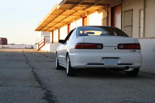 Championship white Acura Integra Type-R back end with no spoiler