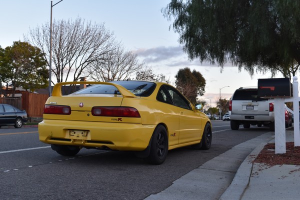 2000 Phoenix Yellow Acura Integra Type-R parked