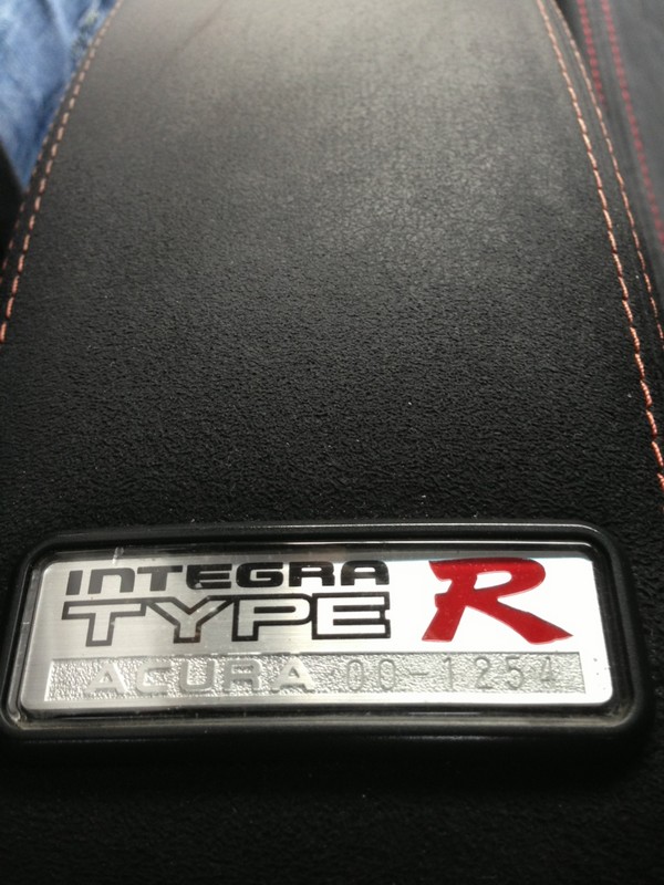 2000 Acura Integra Type-r armrest badge number