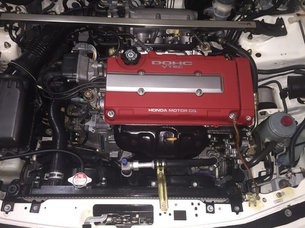 championship white 1997 Acura Integra Type-R engine