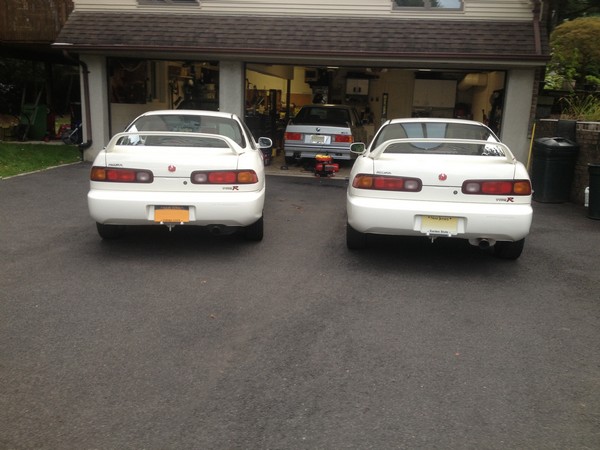 two championship white 1997 Acura Integra Type-Rs
