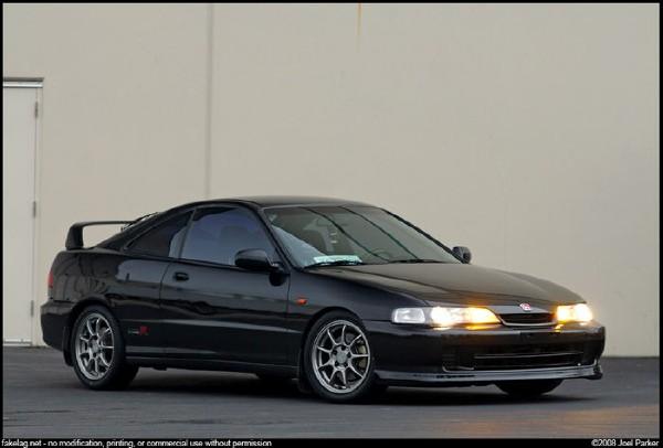 Front right corner shot of ITR with JDM front end and rims