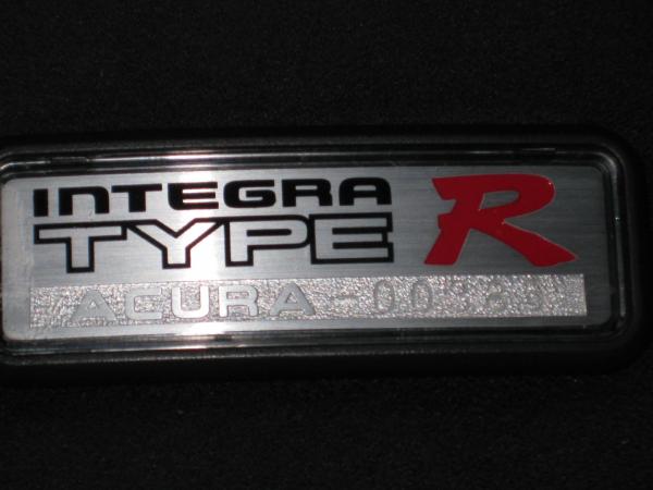 1997 Acura Integra Type-R center console badge number