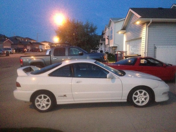 championship white 1997 Acura Integra Type-R with NSX