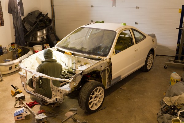 2001 Integra Type R preparing for paint job