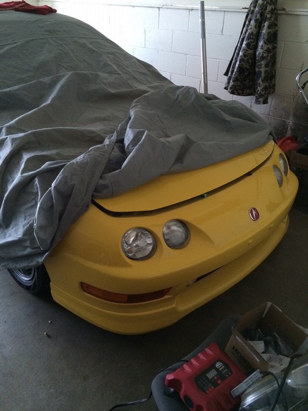 Acura Integra Type-R under a car cover