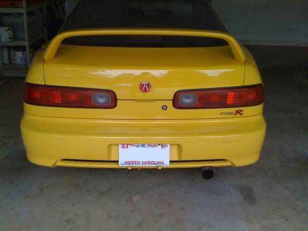 2001 Phoenix Yellow Integra TypeR Back End