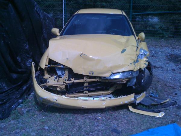 2001 Phoenix Yellow Integra TypeR Wrecked JDM Front end