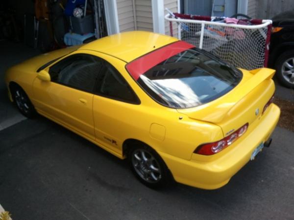 2001 Phoenix Yellow Acura Integra Type-R from above