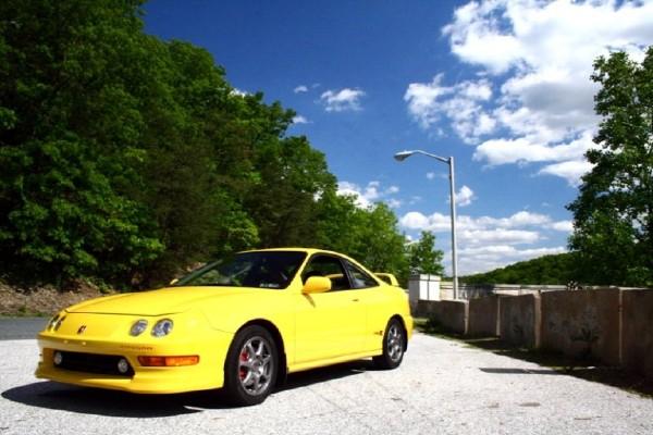 Stock looking Phoenix Yellow Integra Type-R front corner