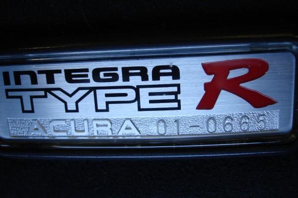 usdm integra type-r badge number plaque