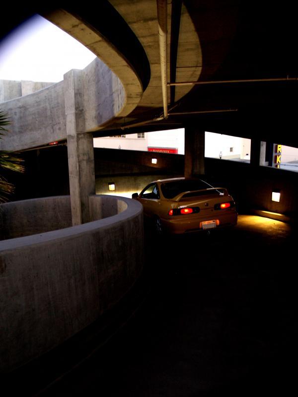 2001 Integra type r in spiral parking garage