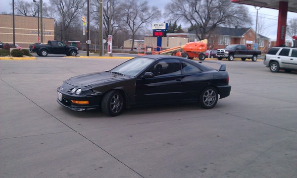 2001 Nighthawk Black Pearl Acura ITR carbon fiber fenders