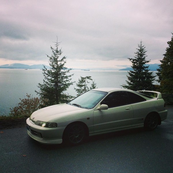 CW 2001 Acura Integra Type-R at sunset