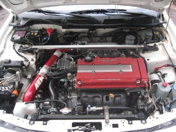 2001 Championship White Integra Type-R engine bay