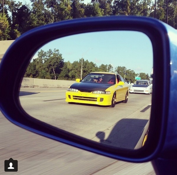 2001 Phoenix yellow ITR in mirror