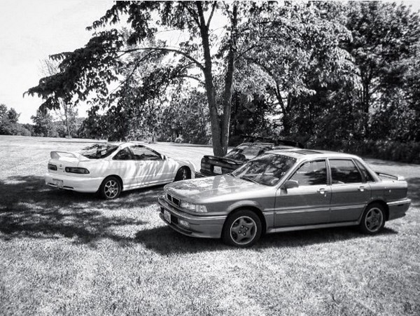 1998 Acura Integra Type-R black and white