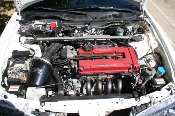 1998 Acura Integra Type-R engine bay with Mugen and Hytec goodies