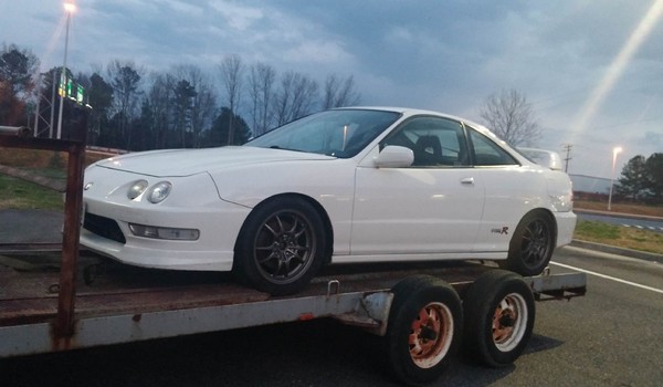 1998 Championship White USDM ITR on trailer