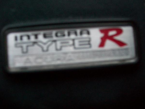 Acura ITR interior badge(blurry)