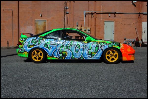 Multi-colored 1998 Integra Type R Theft recovery